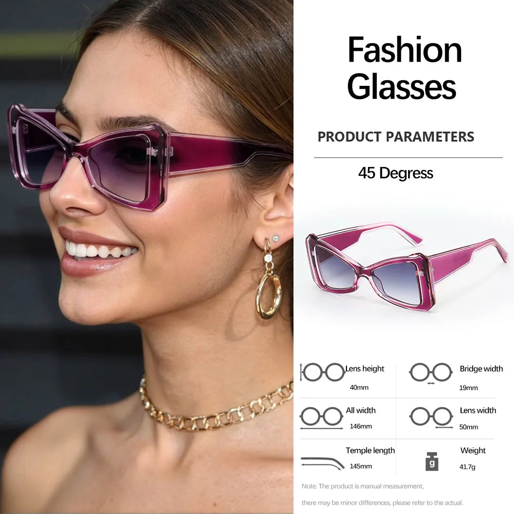 2025 Geometric Sunglasses for Women Angular Borders Modern Artistic Sense Fashionable Items Novelty Glasses Women's Glasses