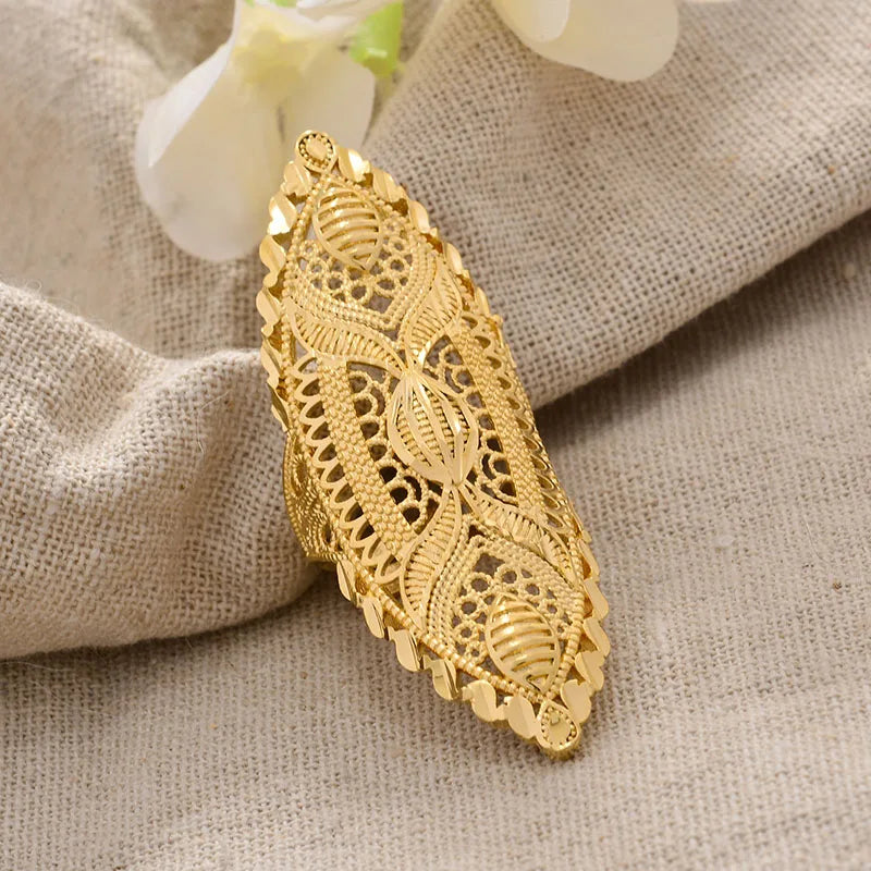 Rings for Women Gold Color Fashion Jewelry Rings Woman Girl,Wholesale Arab Jewelry Symbol of Wealth