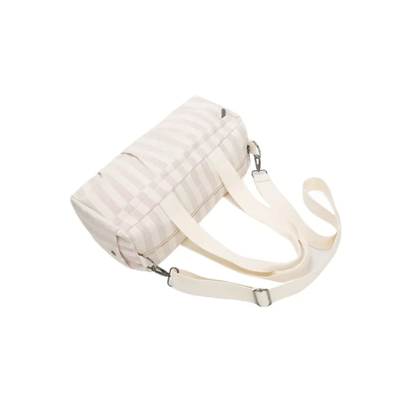 Women's Handbag Fashionable Lightweight Women's Canvas Bags with Checked Fabric Large Capacity for Single Shoulder Bag