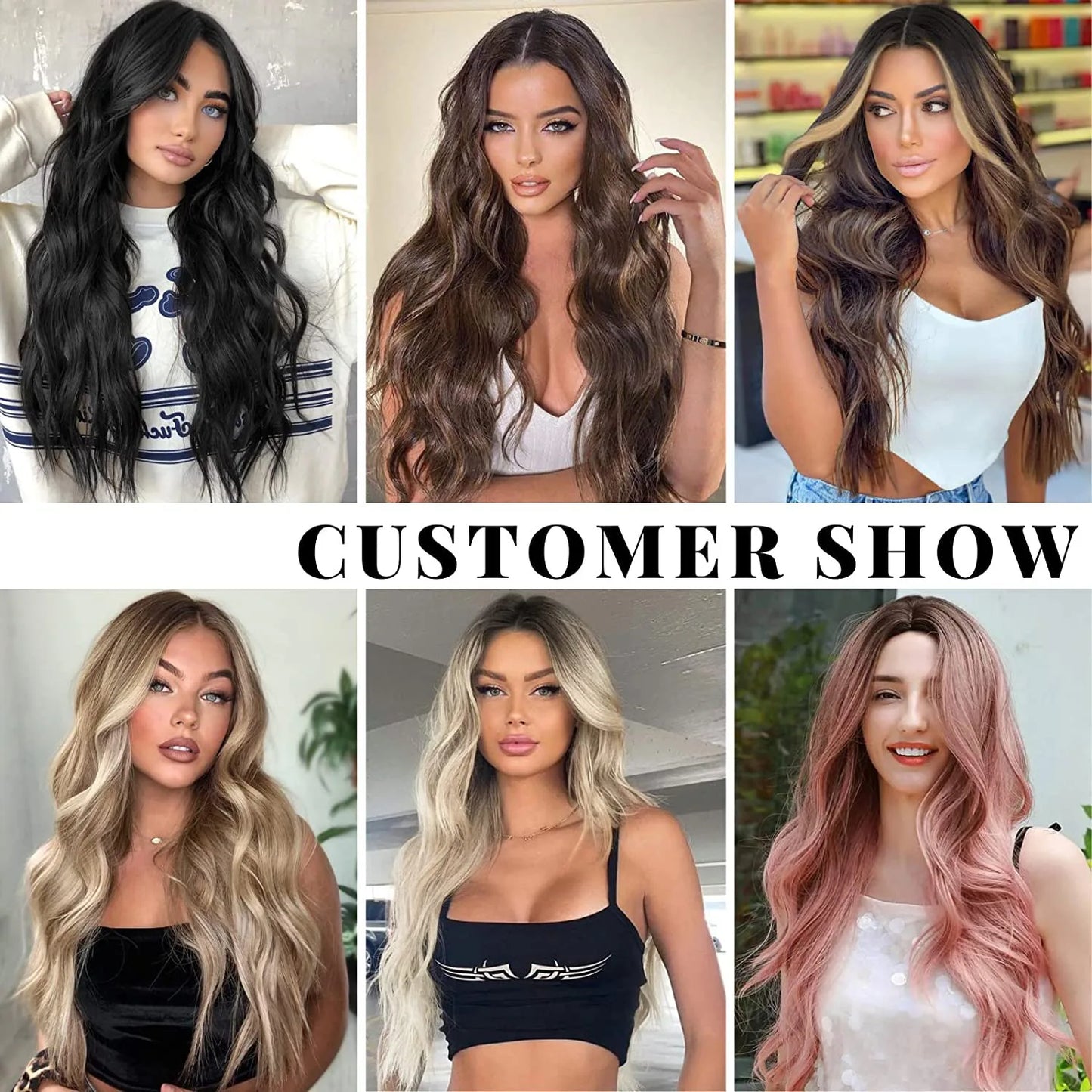 28 Inch Synthetic Hair Wig Long Lace Ombre Blonde Pink Curly Wavy for Women Girl Middle Part Machine Made Daily Party Dating