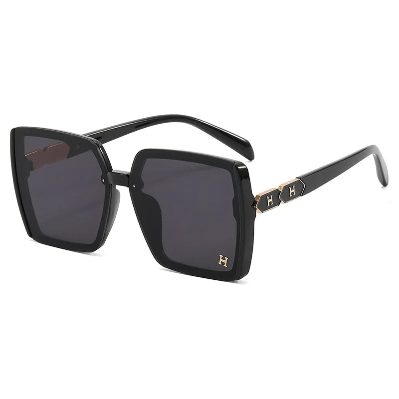 Women's Sunglasses Fashion Big Fram Personality Letter Solid Color Simple Popular Sunglasses Okulary Przeciwsłoneczne Damskie