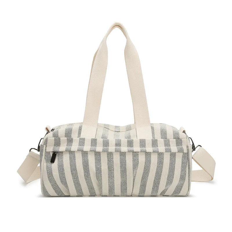 Women's Handbag Fashionable Lightweight Women's Canvas Bags with Checked Fabric Large Capacity for Single Shoulder Bag
