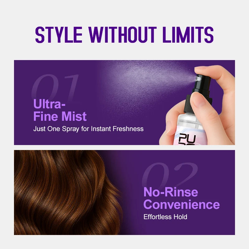 PURC Argan Oil Wig Styling Spray for Women Smooth Shiny Anti-Frizz Heat Protection Professional Wig Hair Care 100ml
