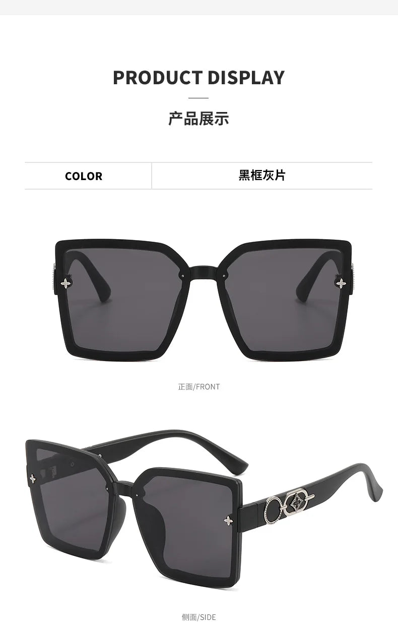 Polarized Sunglasses for Women | 100% UV Protection | Scratch-Resistant Lenses | Trendy Square Frame | Lightweight & Comfortable