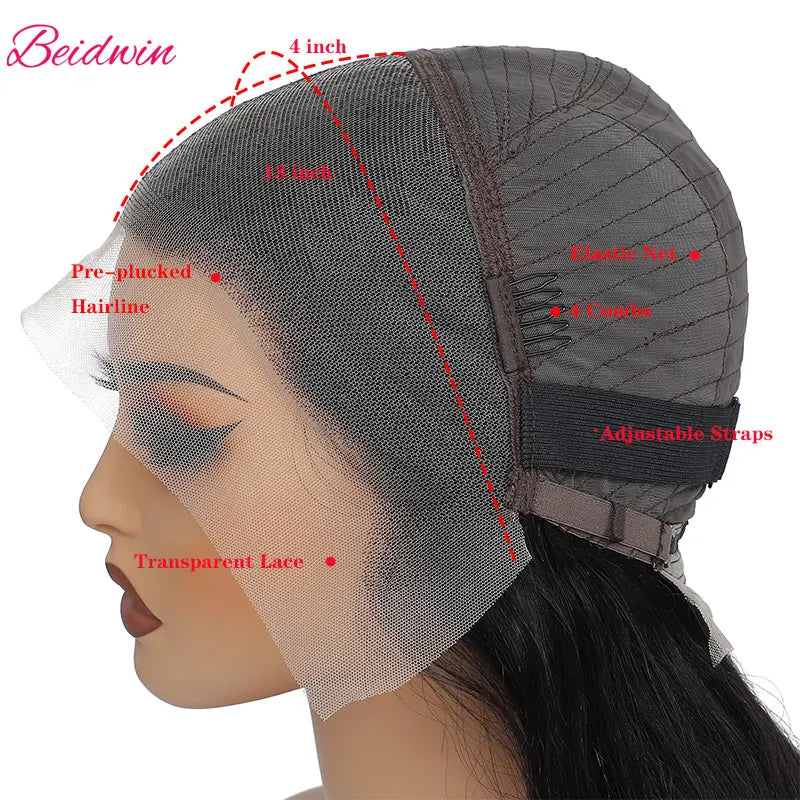 180 Density 30 Inch Straight Human Hair Wigs 4C Kinky Edges Wigs Human Hair 13X4 lace Front Glueless Wigs Human Hair Wig Pre Cut