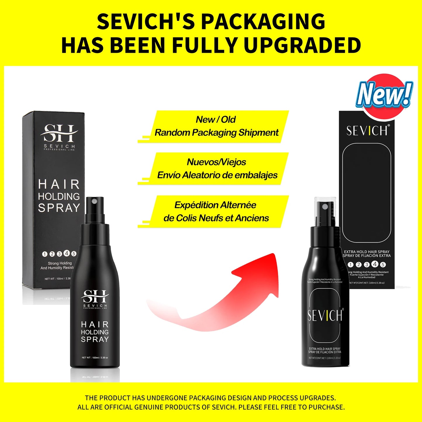100ml SEVICH Hair Fiber Styling Hair Holding Spray New Style Hair Spray Thickening Mist for Men and Women