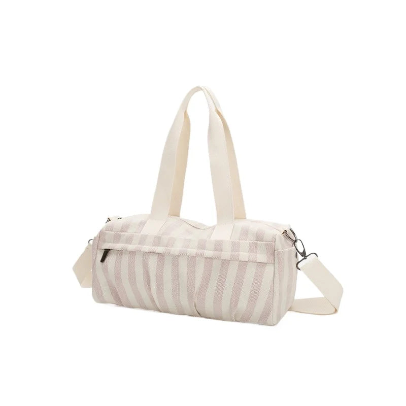 Women's Handbag Fashionable Lightweight Women's Canvas Bags with Checked Fabric Large Capacity for Single Shoulder Bag