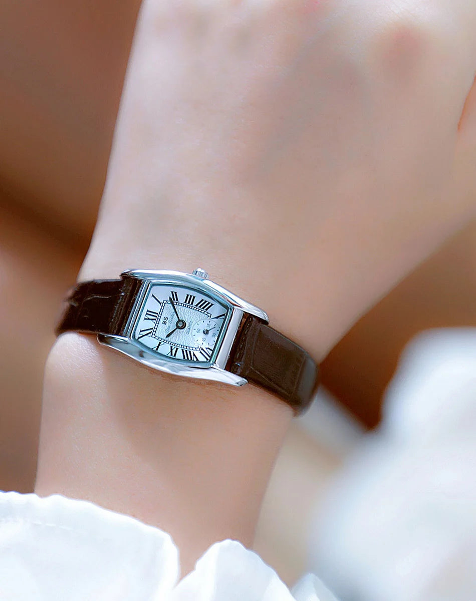 Watches For Women Elegant Vintage Rectangle Ladies Watch With Brown Small Leather Fashion Golden Quartz Women's Wristwatch 2025