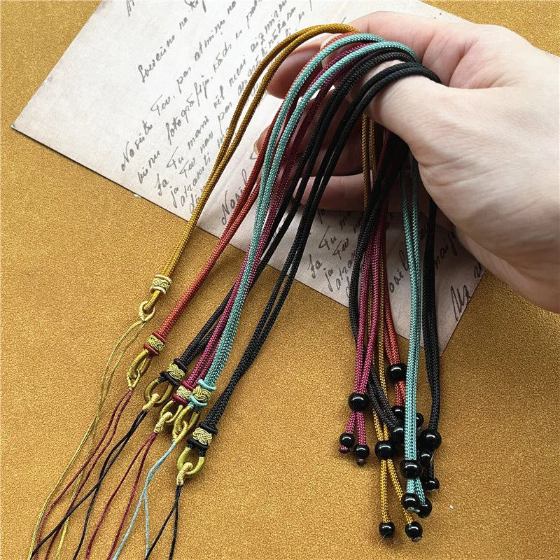 Necklaces Braided Chains Adjustable Pendant DIY Long Necklaces for Women Premium Jewelry Pendants Accessories Retro Rope