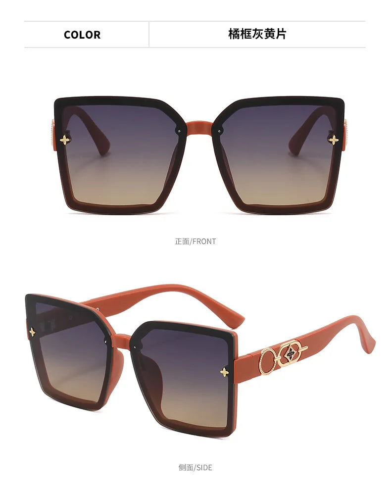 Polarized Sunglasses for Women | 100% UV Protection | Scratch-Resistant Lenses | Trendy Square Frame | Lightweight & Comfortable