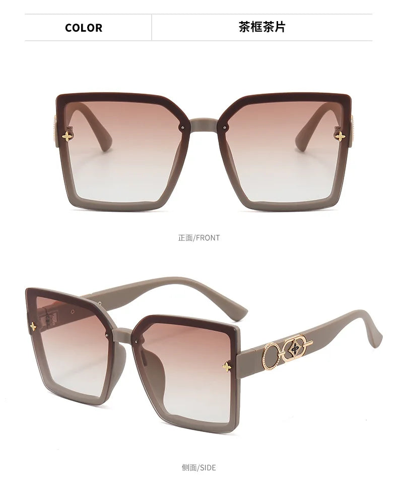 Polarized Sunglasses for Women | 100% UV Protection | Scratch-Resistant Lenses | Trendy Square Frame | Lightweight & Comfortable