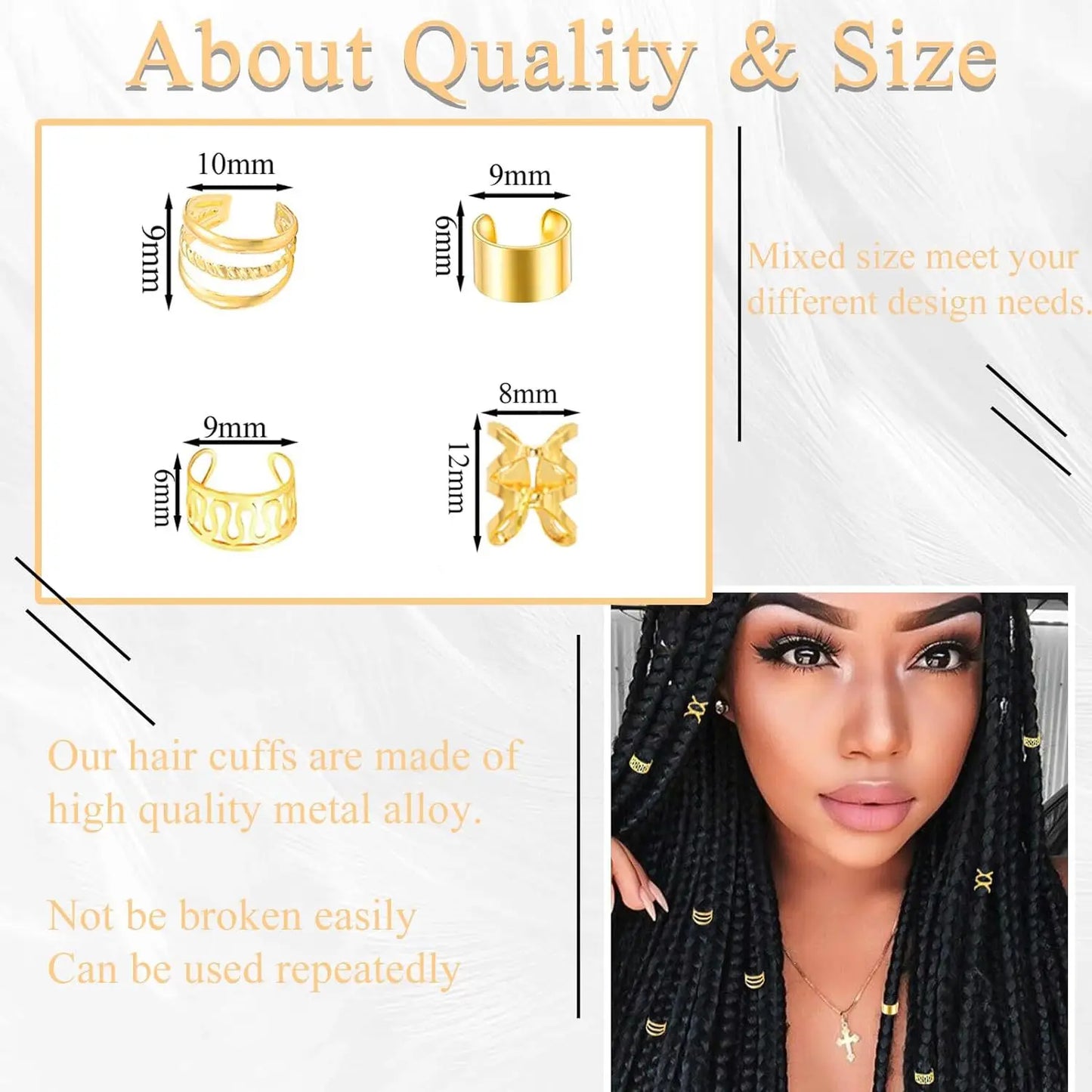 40 Wigs Dirty Braids Hair Accessories Blonde Hair Sets Rings Adjustable Hair Beads Braids Jewelry Accessories