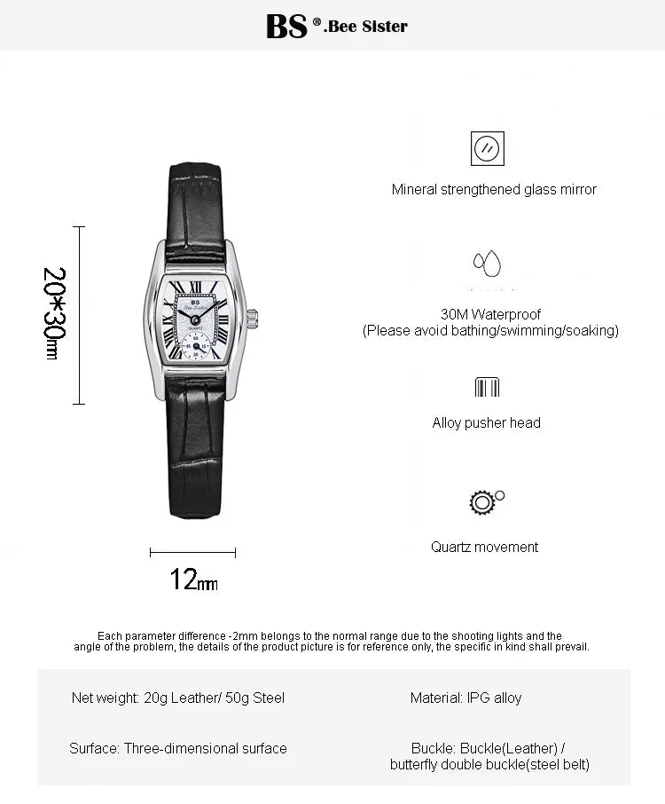 Watches For Women Elegant Vintage Rectangle Ladies Watch With Brown Small Leather Fashion Golden Quartz Women's Wristwatch 2025