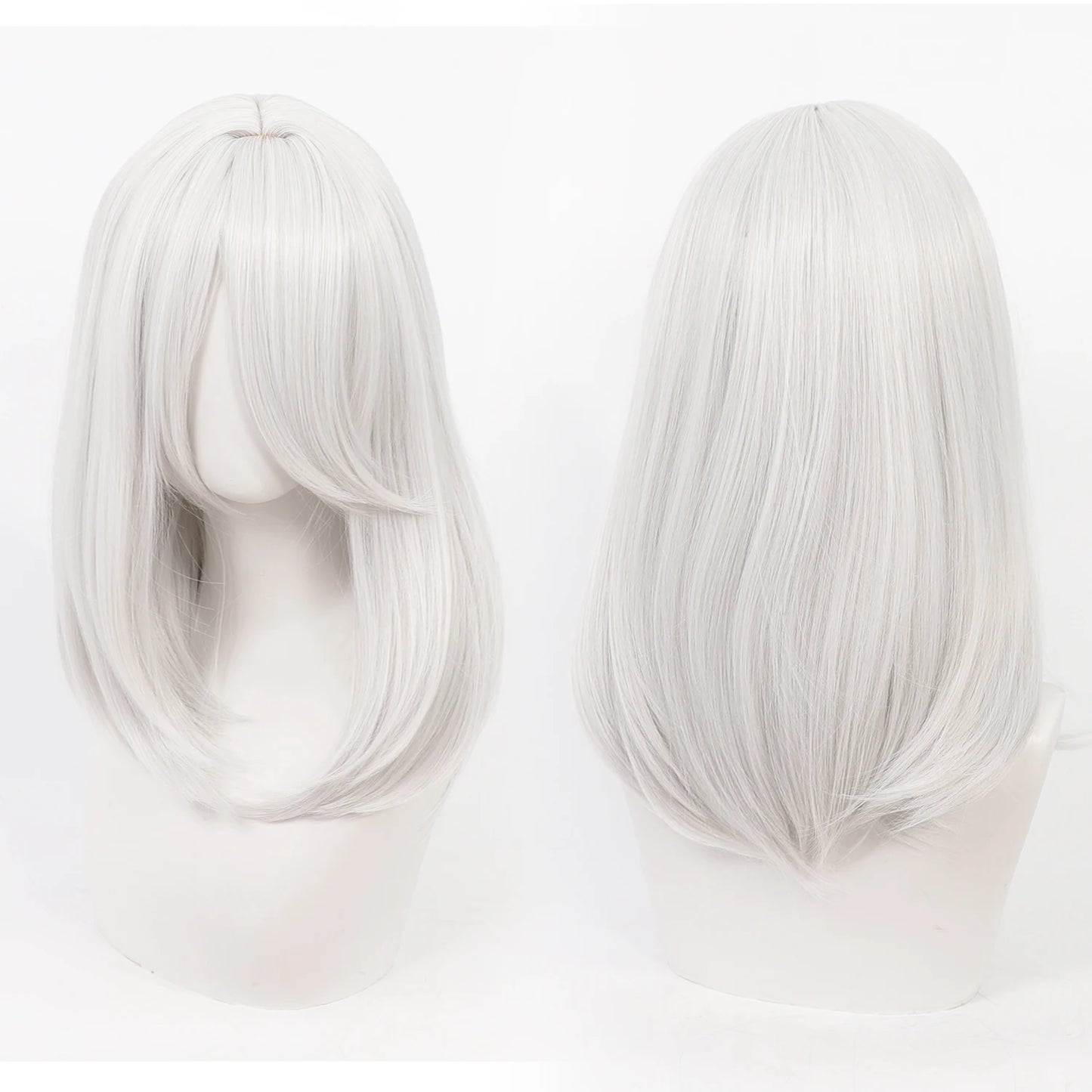 18 Inch Extra Long Straight Hair Wig With Bangs Synthetic Heat-Resistant Suitable For Women Cosplay Wigs