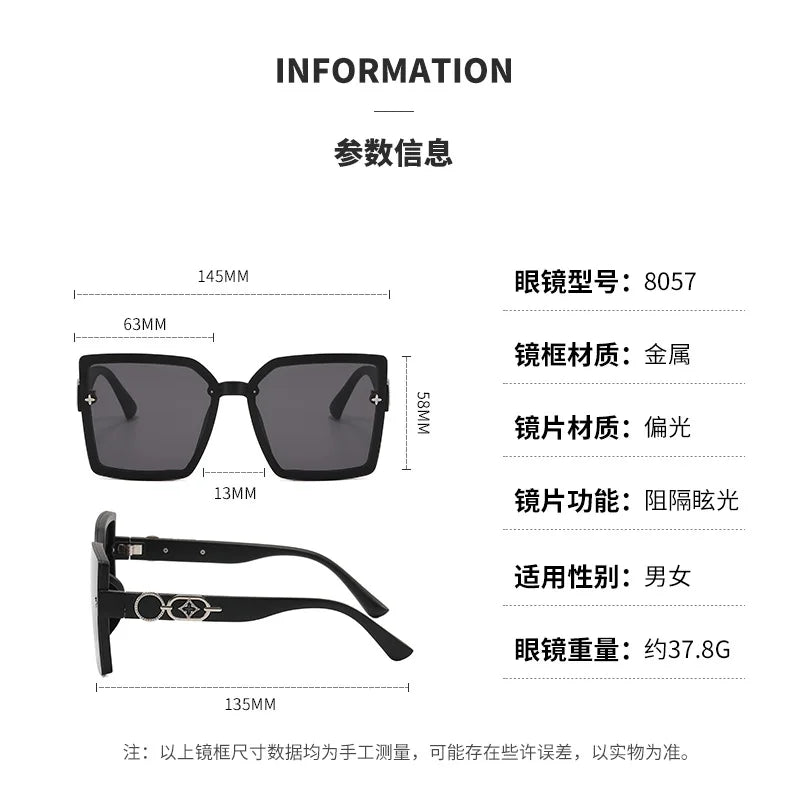 Polarized Sunglasses for Women | 100% UV Protection | Scratch-Resistant Lenses | Trendy Square Frame | Lightweight & Comfortable