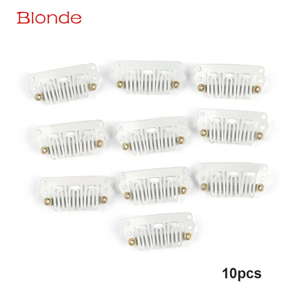 10PCS U Shape Wigs Snap Clips Iron Hairpins Hair Extensions Tool Metal Pin Women Beauty Hair Styling Accessories