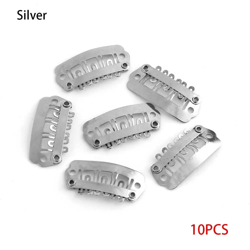 10PCS U Shape Wigs Snap Clips Iron Hairpins Hair Extensions Tool Metal Pin Women Beauty Hair Styling Accessories