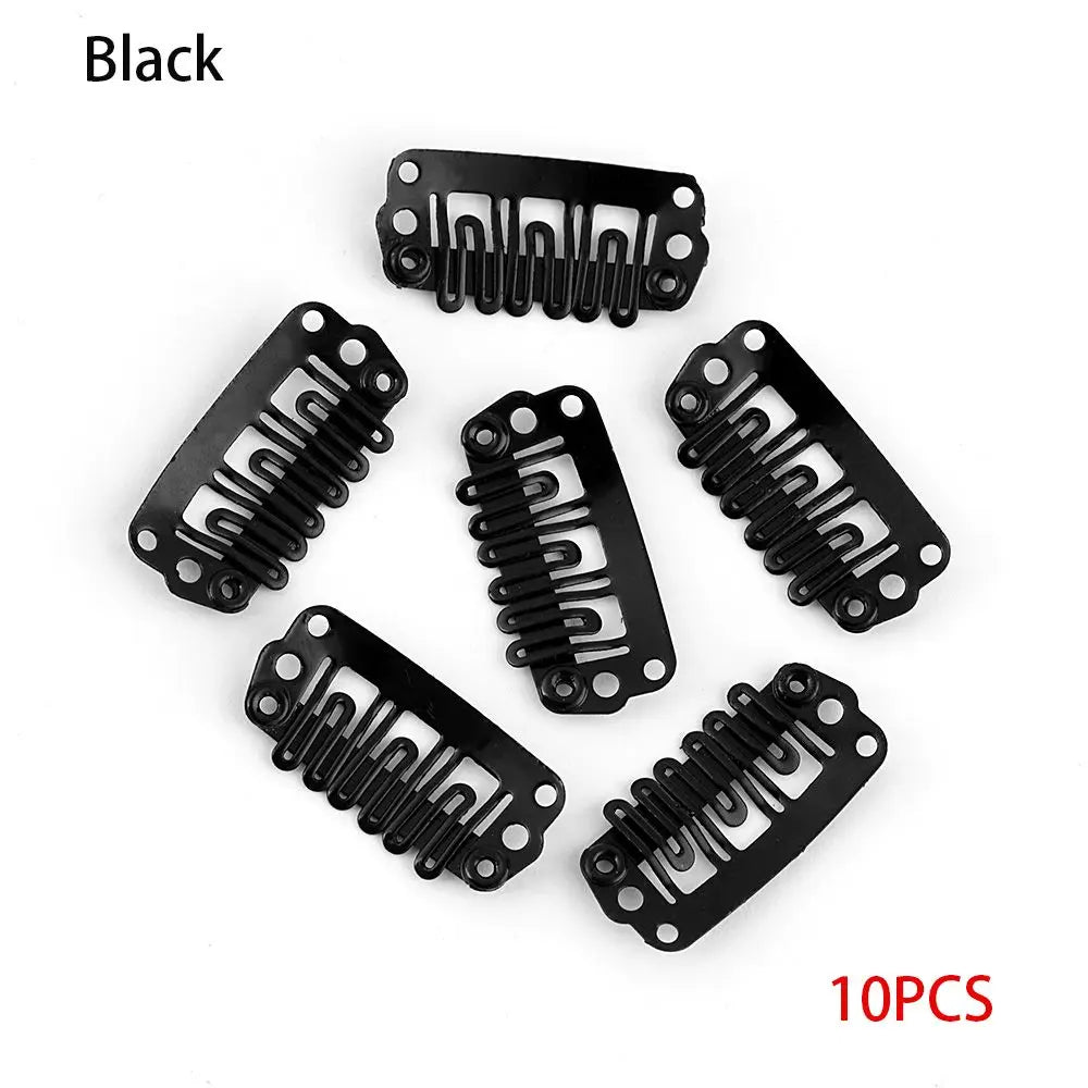 10PCS U Shape Wigs Snap Clips Iron Hairpins Hair Extensions Tool Metal Pin Women Beauty Hair Styling Accessories