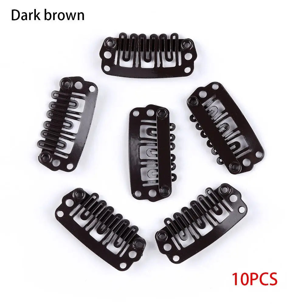 10PCS U Shape Wigs Snap Clips Iron Hairpins Hair Extensions Tool Metal Pin Women Beauty Hair Styling Accessories