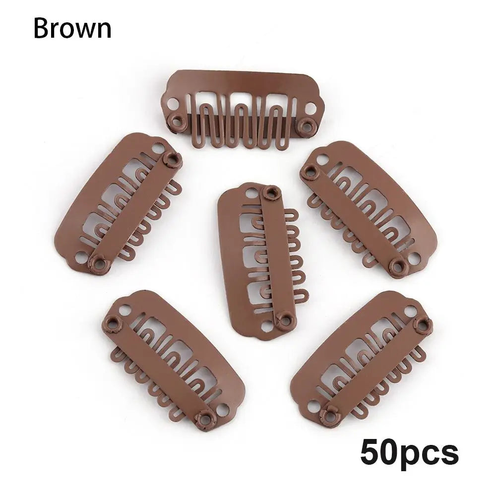 10PCS U Shape Wigs Snap Clips Iron Hairpins Hair Extensions Tool Metal Pin Women Beauty Hair Styling Accessories