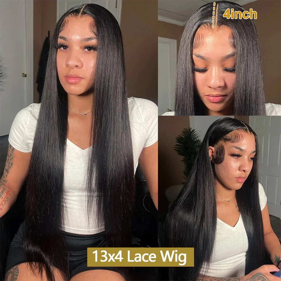 40 Inch Human Hair Wigs Pre Plucked With Baby Hair 13x4 13x6 Hd Lace Frontal Wig Straight Lace Front Human Hair Wigs For Women