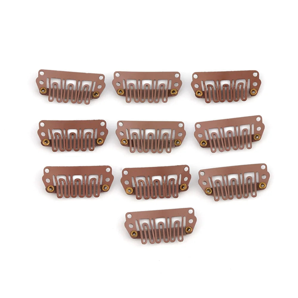 10PCS U Shape Wigs Snap Clips Iron Hairpins Hair Extensions Tool Metal Pin Women Beauty Hair Styling Accessories