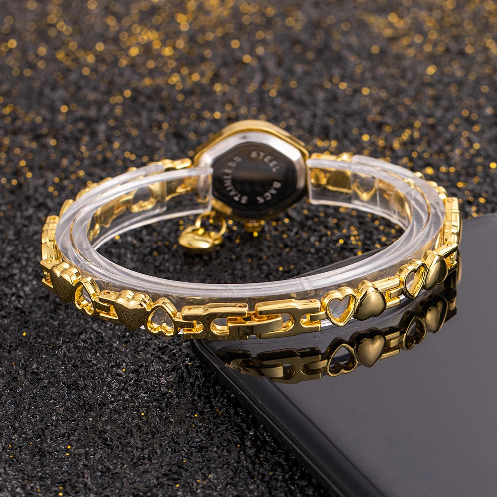 2025 Women Watches Top Brand Luxury Wristwatches Ladies Fashion Gold Stainless Steel Bracelet Watch Female Elegant Clock Women