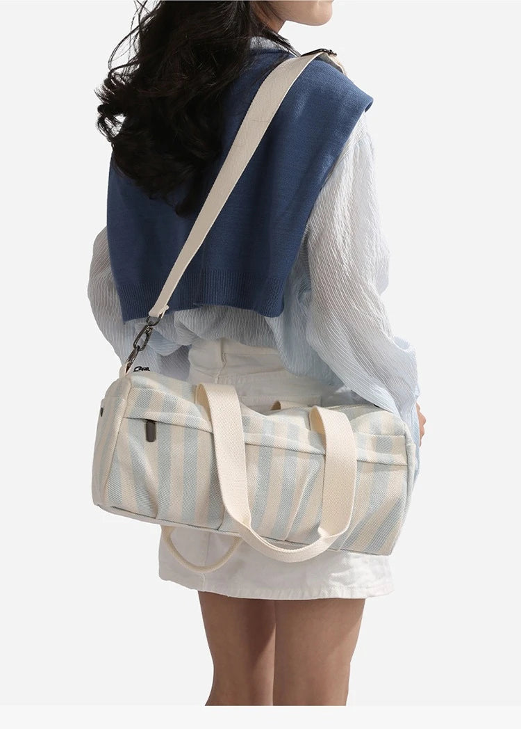 Women's Handbag Fashionable  Lightweight Women's Canvas  Bags with Checked Fabric Large Capacity for Single Shoulder Bag