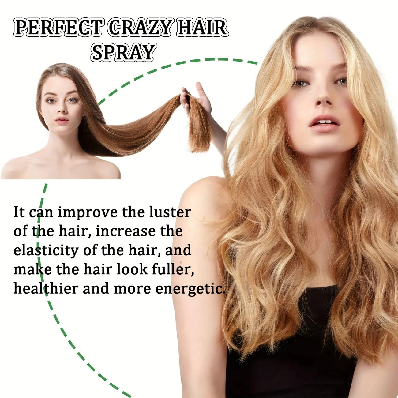 Hairspray Suitable for Men and Women, Rich in Glycerin, No-Wash, Long-Lasting Styling and Plumping, No Residue Texture Finishing - 100g, Quick-Drying Oil Control Formula