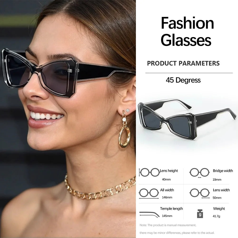 2025 Geometric Sunglasses for Women Angular Borders Modern Artistic Sense Fashionable Items Novelty Glasses Women's Glasses