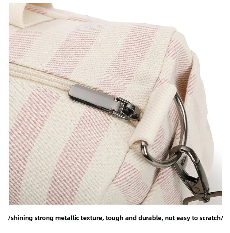 Women's Handbag Fashionable  Lightweight Women's Canvas  Bags with Checked Fabric Large Capacity for Single Shoulder Bag