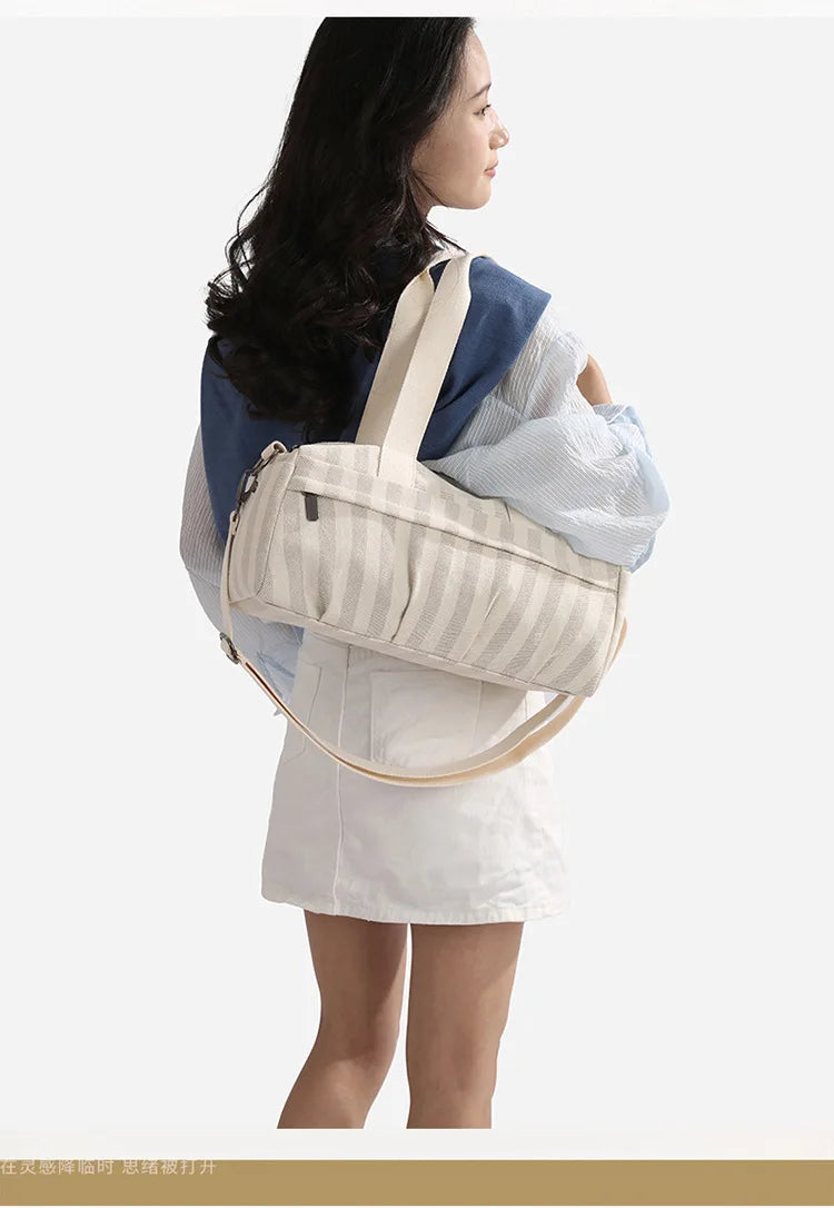 Women's Handbag Fashionable  Lightweight Women's Canvas  Bags with Checked Fabric Large Capacity for Single Shoulder Bag