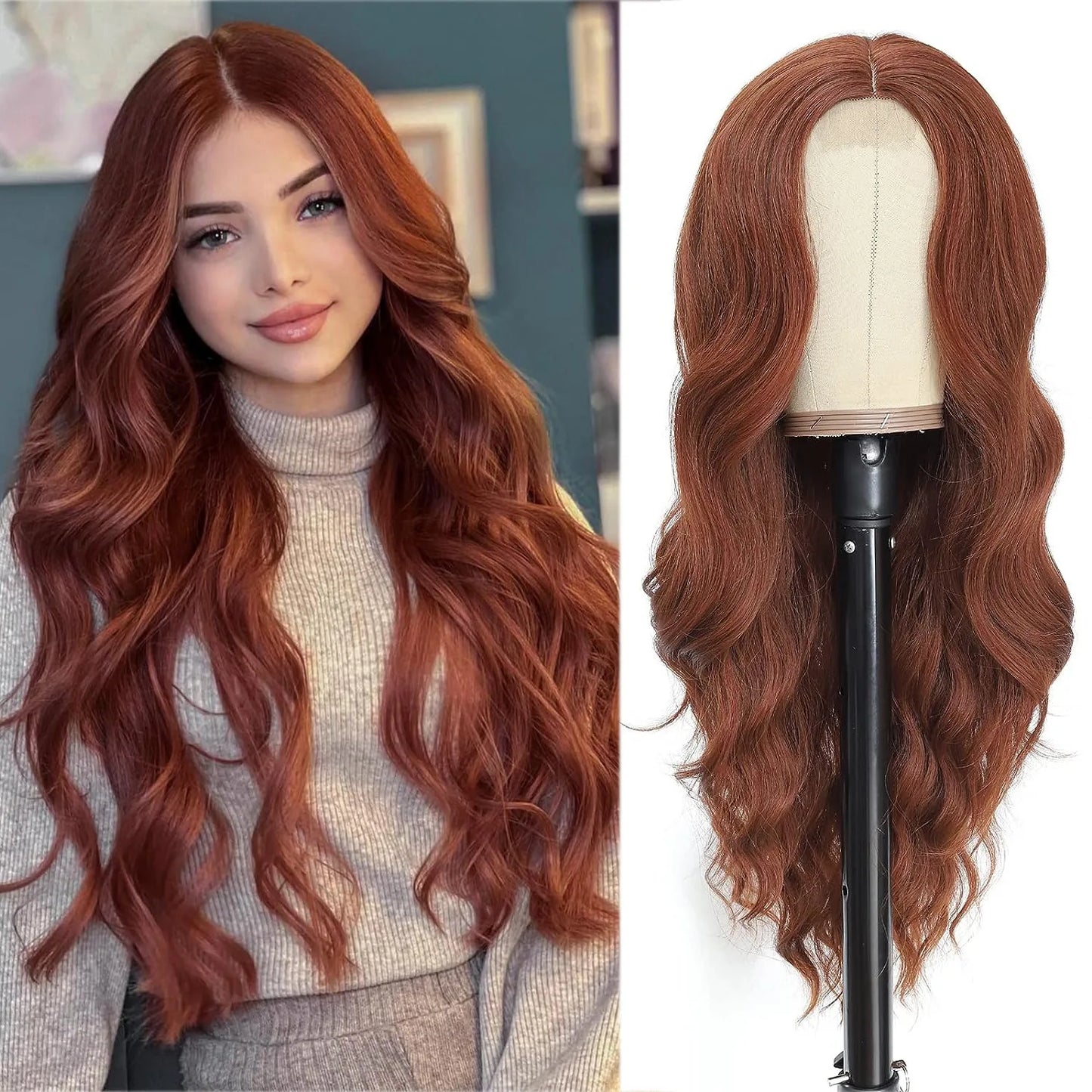 28 Inch Synthetic Hair Wig Long Lace Ombre Blonde Pink Curly Wavy for Women Girl Middle Part Machine Made Daily Party Dating