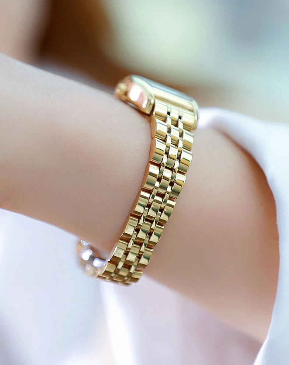 Watches For Women Elegant Vintage Rectangle Ladies Watch With Brown Small Leather Fashion Golden Quartz Women's Wristwatch 2025