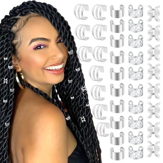 40 Wigs Dirty Braids Hair Accessories Blonde Hair Sets Rings Adjustable Hair Beads Braids Jewelry Accessories