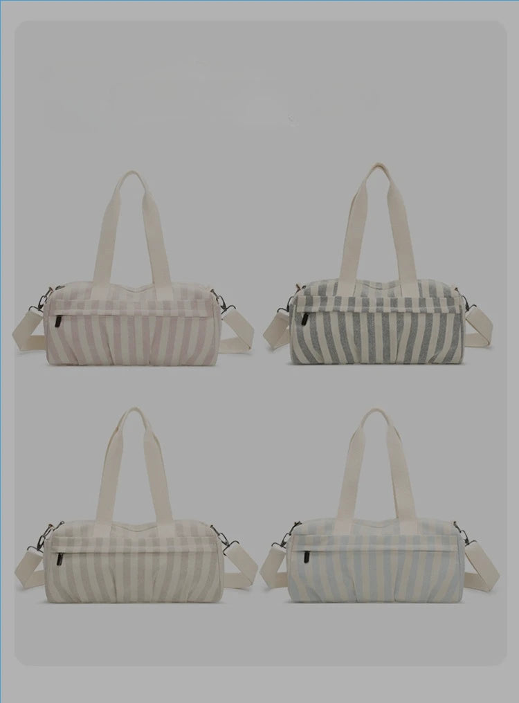Women's Handbag Fashionable  Lightweight Women's Canvas  Bags with Checked Fabric Large Capacity for Single Shoulder Bag