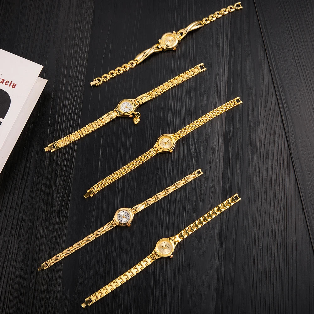 2025 Women Watches Top Brand Luxury Wristwatches Ladies Fashion Gold Stainless Steel Bracelet Watch Female Elegant Clock Women