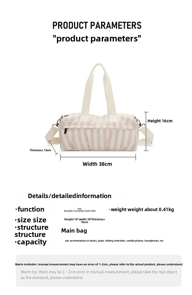 Women's Handbag Fashionable  Lightweight Women's Canvas  Bags with Checked Fabric Large Capacity for Single Shoulder Bag