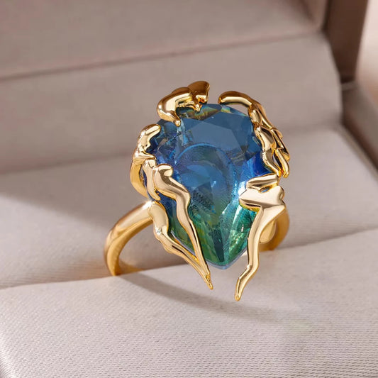 Rings For Women  Water Drop Adjustable Ring Femme New Wedding Party Fashion Jewelry Gift Femme