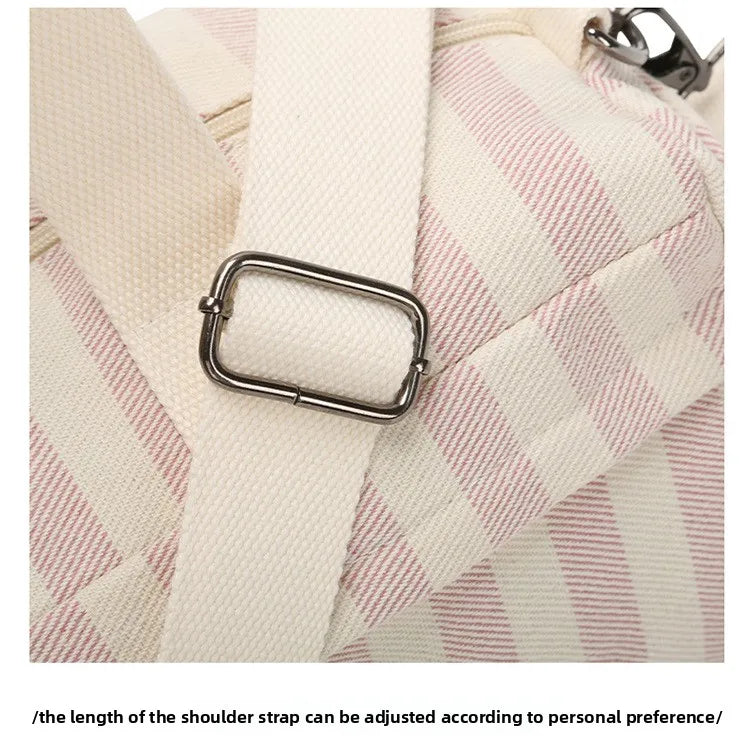 Women's Handbag Fashionable  Lightweight Women's Canvas  Bags with Checked Fabric Large Capacity for Single Shoulder Bag
