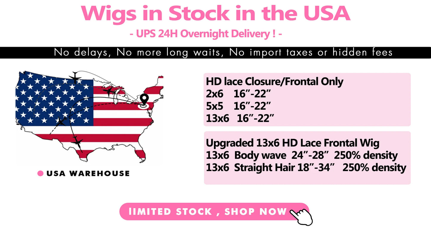WowAngel 250% Pre Bleached 13x6 HD Lace Front Wigs 34in Glueless Straight Human Hair Wigs Pre Plucked Brazilian Hair For Women