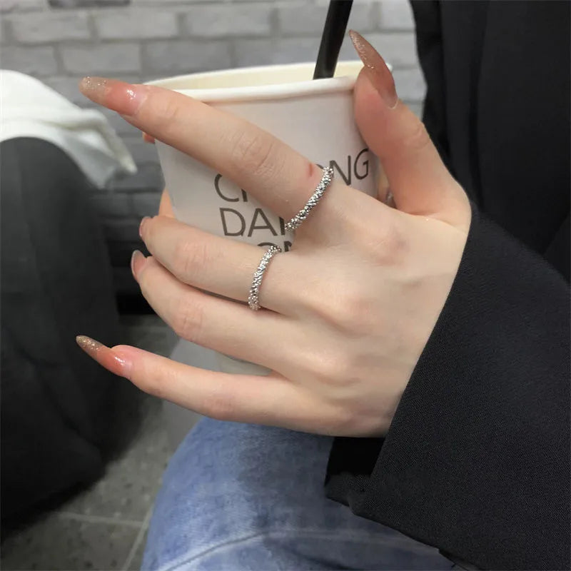 925 Sterling Silver Irregular Rings For Women Wedding Vintage Luxury Fine Jewelry Accessories Wholesale Jewellery Money 925