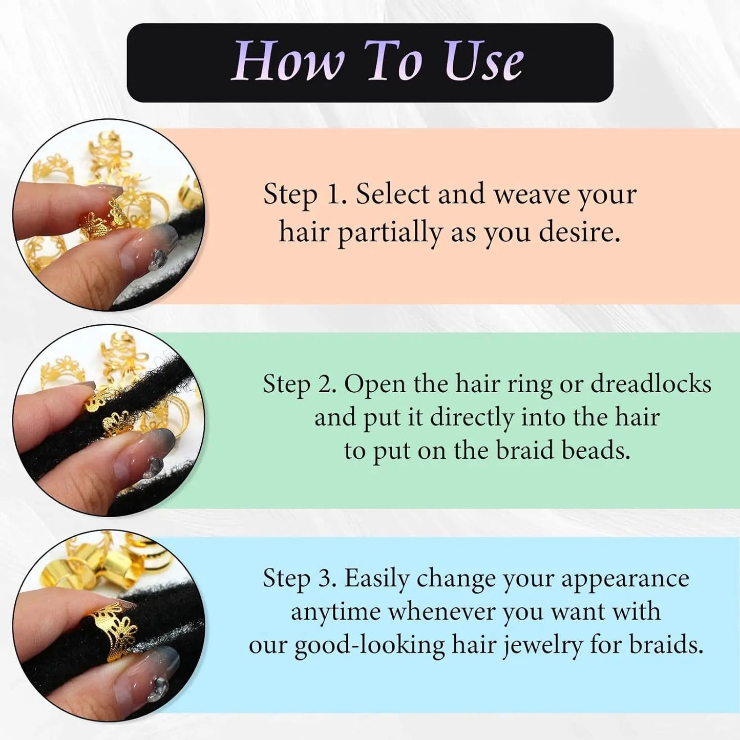 40 Wigs Dirty Braids Hair Accessories Blonde Hair Sets Rings Adjustable Hair Beads Braids Jewelry Accessories