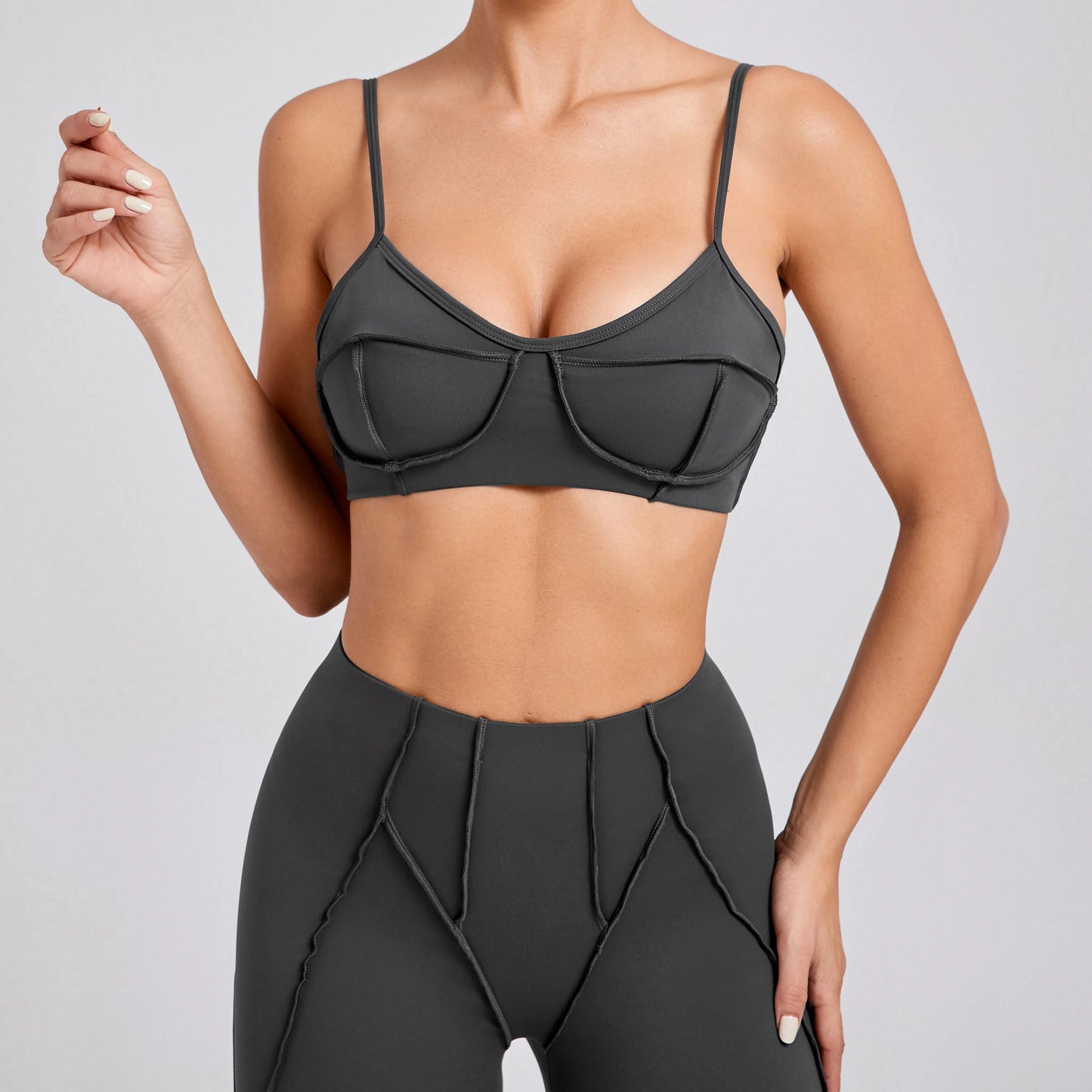 Women Fitmness Backless Gym Running Push Up Yoga Sports Tops Breathable Wrapped Yoga Sports Bras Padded Underwear Female