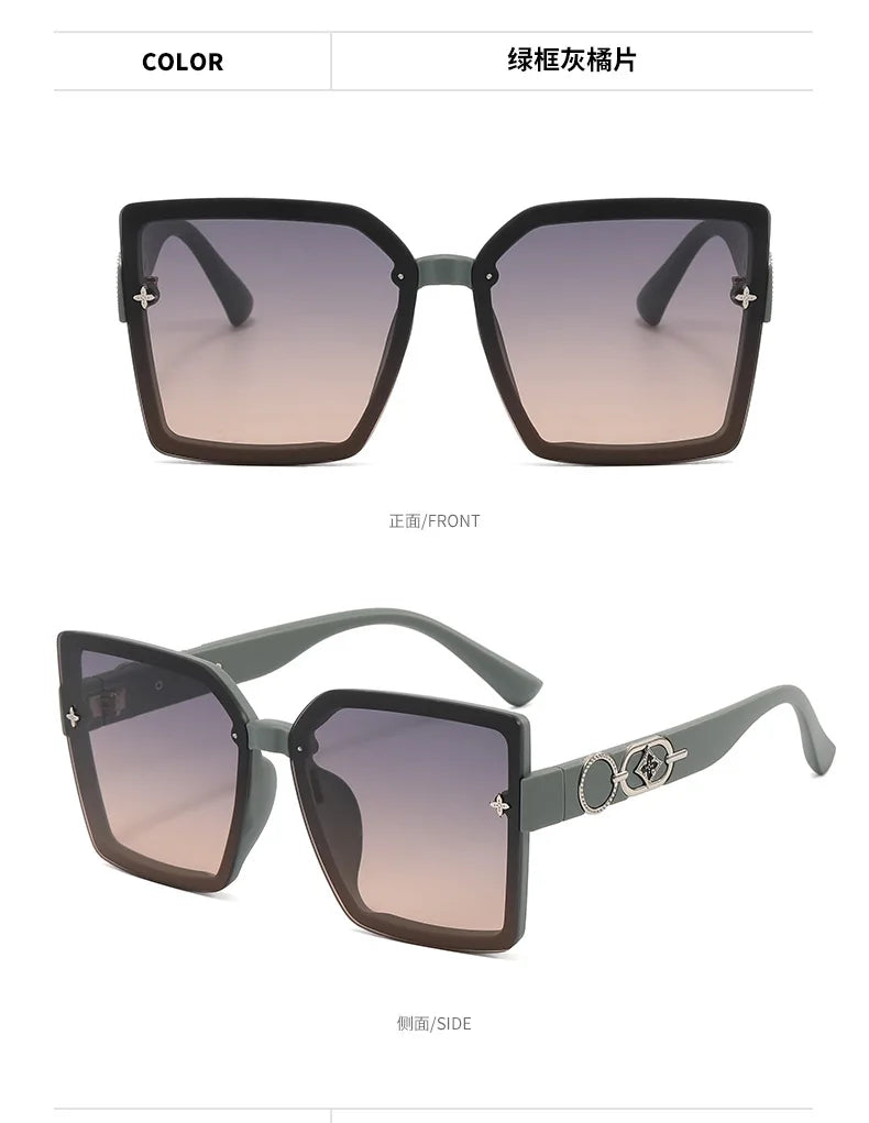 Polarized Sunglasses for Women | 100% UV Protection | Scratch-Resistant Lenses | Trendy Square Frame | Lightweight & Comfortable