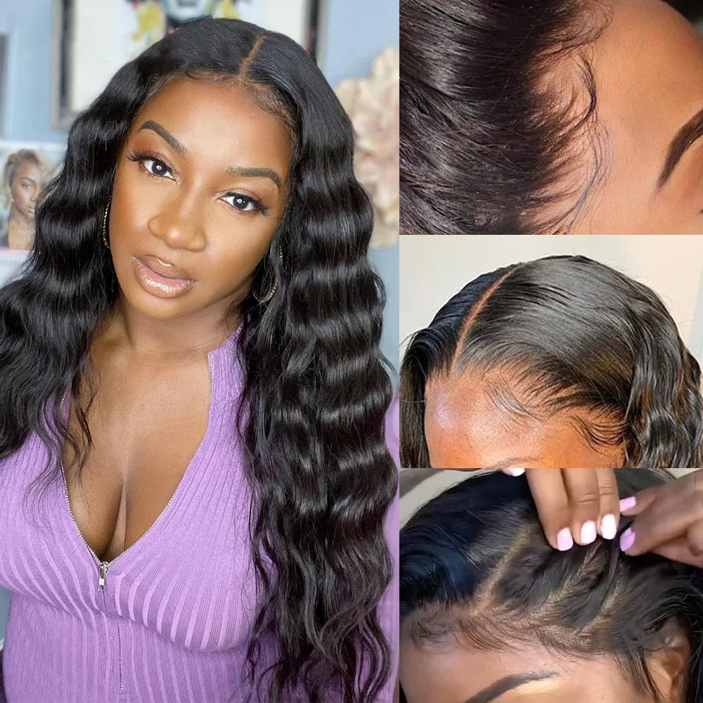 34 Inch Human Hair 13X4 Loose Deep Wave Frontal Wig 13X6 Curly Lace Front Wigs Brazilian Loose Wave 5x5 Lace Closure Wig