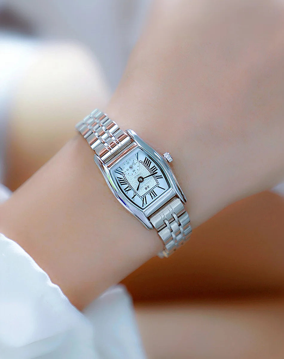 Watches For Women Elegant Vintage Rectangle Ladies Watch With Brown Small Leather Fashion Golden Quartz Women's Wristwatch 2025