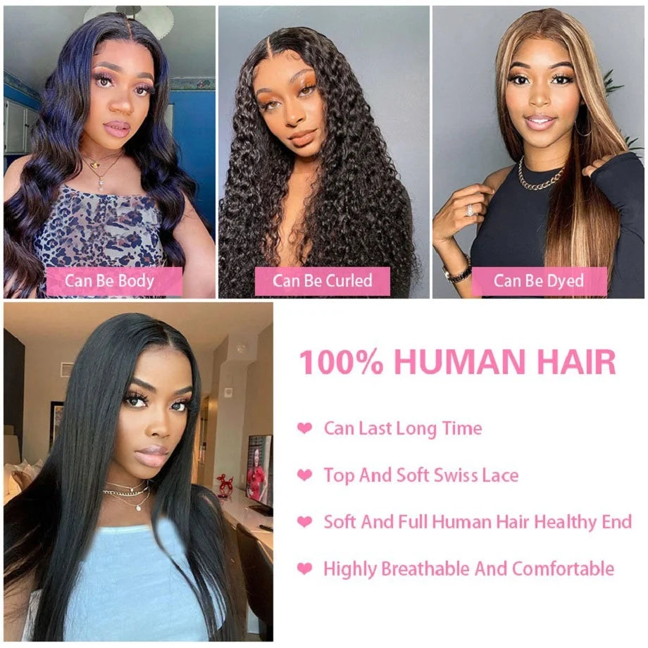 40 Inch Human Hair Wigs Pre Plucked With Baby Hair 13x4 13x6 Hd Lace Frontal Wig Straight Lace Front Human Hair Wigs For Women