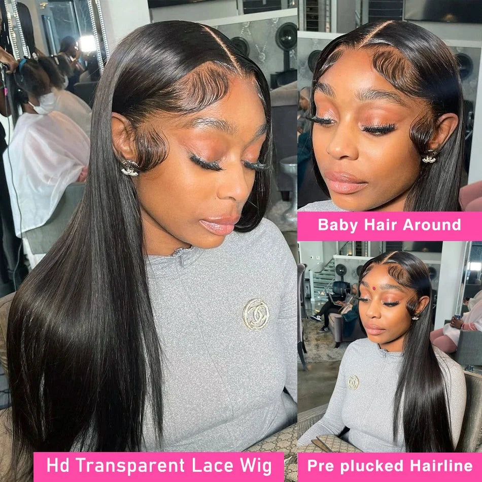 40 Inch Human Hair Wigs Pre Plucked With Baby Hair 13x4 13x6 Hd Lace Frontal Wig Straight Lace Front Human Hair Wigs For Women