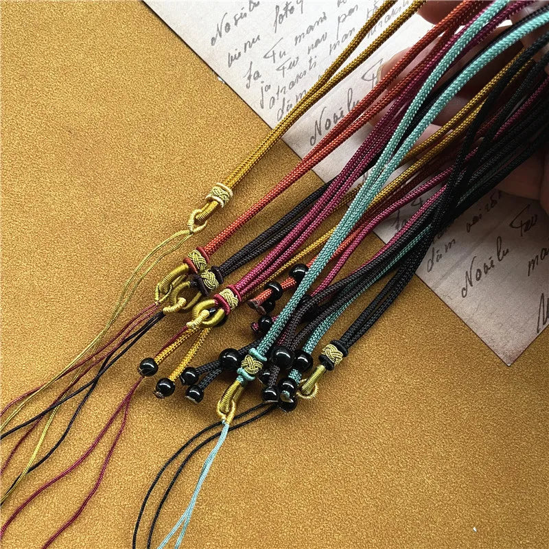 Necklaces Braided Chains Adjustable Pendant DIY Long Necklaces for Women Premium Jewelry Pendants Accessories Retro Rope
